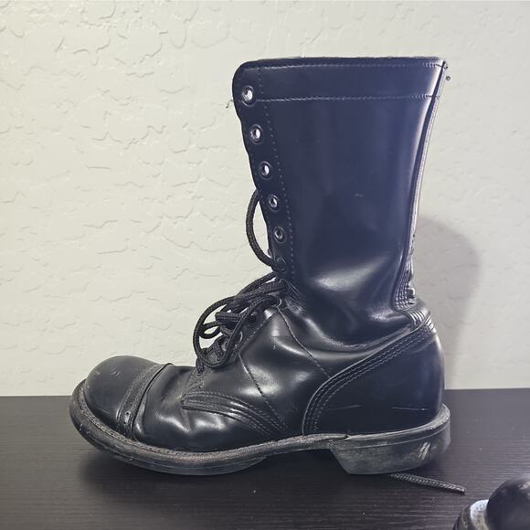 Corcoran 1500 Jump Boots Sz 9 D Black Leather Cap Toe Combat Paratrooper USA - Picture 5 of 6